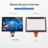 Pantalla Táctil Industrial Capacitiva de 13.3 Pulgadas, Panel HMI de 10 Puntos, USB I2C EETI ILITEK 1920x1080 EDP, Módulo de Pantalla LCD con Unión por Aire