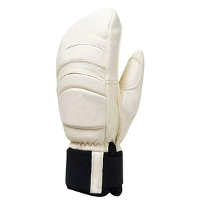 ถุงมือสกีหนังสำหรับเล่นสกีและสโนว์บอร์ด ถุงมือสกีที่มีสายรัดข้อมือกระชับ เหมาะสำหรับการเดินป่าบนหิมะและการทำงานกลางแจ้งบนพื้นหิมะ - Product Image 3