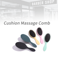 Brosse à extensions capillaires en poils de sanglier, vente en gros, brosse de coiffure multicolore, peigne de massage, brosse à coussinets de massage pour barbier