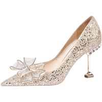 Französische Haupt hochzeits schuhe Xiuhe Hochzeit Braut schuhe Kristall High Heels Damen vier Jahreszeiten Sandalen