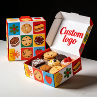 Boîte de présentation personnalisée en kraft à compartiments pour traiteur, pour churros, pain, gâteaux, desserts, muffins, friandises, biscuits et autres friandises