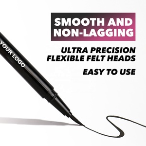 Eyeliner liquide OEM en gros, <span class=keywords><strong>noir</strong></span> jet mat, velours, précis, séchage rapide, résistant à l'huile, pointe <span class=keywords><strong>feutre</strong></span>, minéral, imperméable - Product Image 2