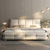 Ensemble de Meubles de Chambre de Luxe Moderne avec Cadre de Lit King-Size, Style Italien Classique, Mobilier de Maison Confortable