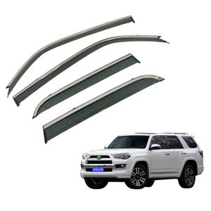 Pare-soleil BENKE pour Toyota 4Runner 2018-2019, visière latérale de luxe en PC + acier inoxydable pour la fenêtre de la portière de voiture, protection contre le soleil et la pluie - Product Image 1