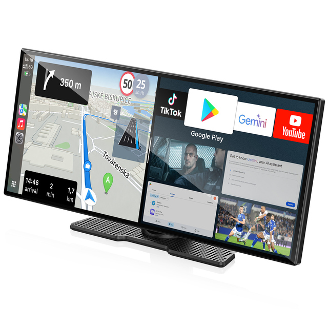 Newest 11" In-cell Portable Wireless CarPlay Android Auto Display Android 15 System 2GB+64GB Multimedia Player Netflix Youtube