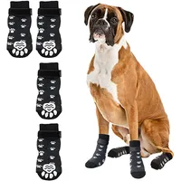 Chaussettes antidérapantes pour chien, chauffe-jambes, chaussures d'intérieur pour animaux, chaussettes antidérapantes pour chiot, couvre-jambes respirants pour animaux, adaptés aux chiens de taille moyenne à grande