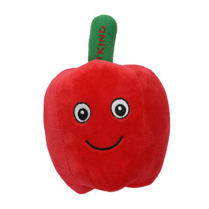 D KING Fabricant de légumes en peluche fruits poivron en peluche jouets à mâcher pour animaux de compagnie chien jouets grinçants - Product Image 1