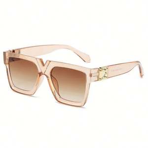 Lunettes de soleil carrées surdimensionnées pour femmes, personnalisées, dernières tendances 2021, vintage, noires, UV400 - Product Image 4