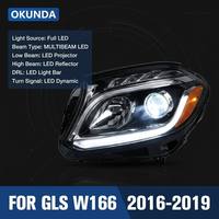 For Mercedes GLS W166 MULTIBEAM LED Headlight 2016-2019 GLS320 GLS350 GLS400 GLS450 GLS550 US Spec Amber DRL Plug Play Pair
