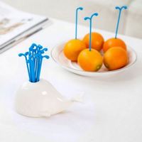 K686 Schattige Beluga Witte Walvis Keukenaccessoires Kookgerei Fruit Groente Gereedschap Gadgets Voor Feest Huisdecoratie Hal Fruitvork Set