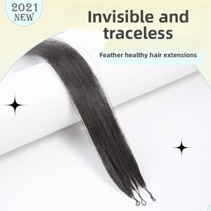 Extensions capillaires invisibles pour femmes, 3 générations, non pliables, en plumes, double trame, <span class=keywords><strong>cheveux</strong></span> Remy naturels, qualité 9A 10A - Product Image 3
