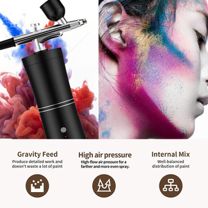 Kit Compresseur Aérographe Sans Fil Avancé 30 PSI Double Action Portable Rechargeable USB avec Buse de 0,3 mm <span class=keywords><strong>pour</strong></span> Modélistes et Amateurs de Gundam - Product Image 3