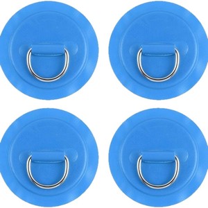 Ensemble de 4 boucles élastiques bleues avec anneau en D en acier inoxydable pour accessoires de bateau, planche de surf et pêche - Product Image 4