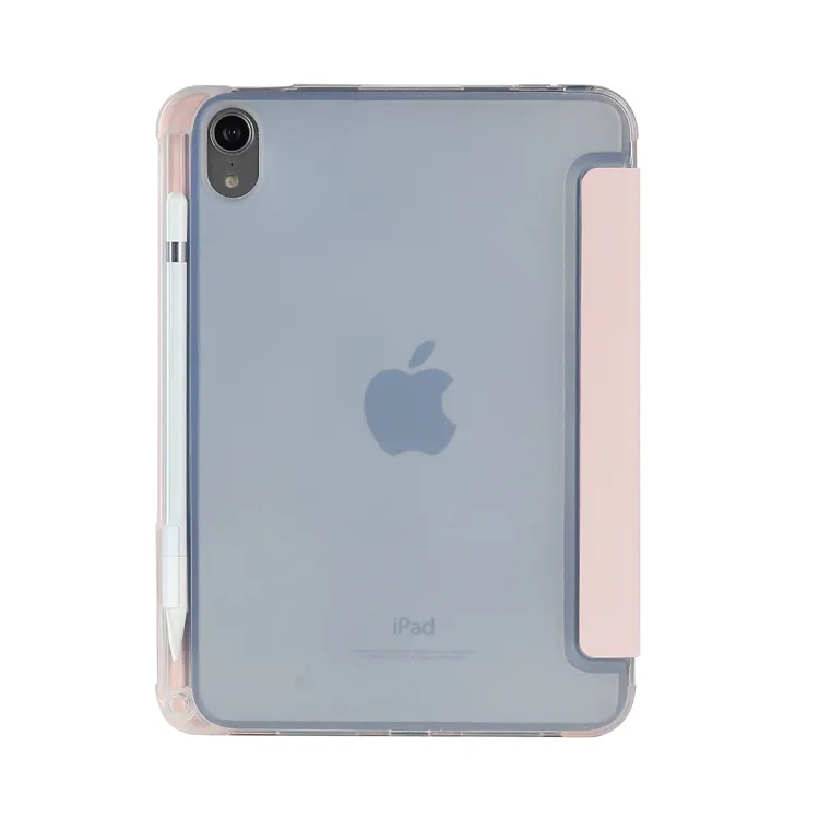 Casing Tablet Tahan Guncangan Kantung Udara untuk Ipad Mini 6 Penutup Casing Slot Pena Transparan untuk Ipad Pro 11 Lengan Pelindung