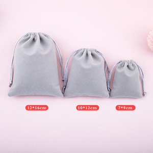 Custom Own logo Printed High Quality Gift Pouches <b>Small</b> Velvet Jewelry Bag - Product Image 2