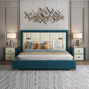 <span class=keywords><strong>Letto</strong></span> <span class=keywords><strong>Matrimoniale</strong></span> King Size con Struttura in Legno Massello, Testiera <span class=keywords><strong>Imbottita</strong></span> Morbida, Design Semplice per Adulti - Product Image 3