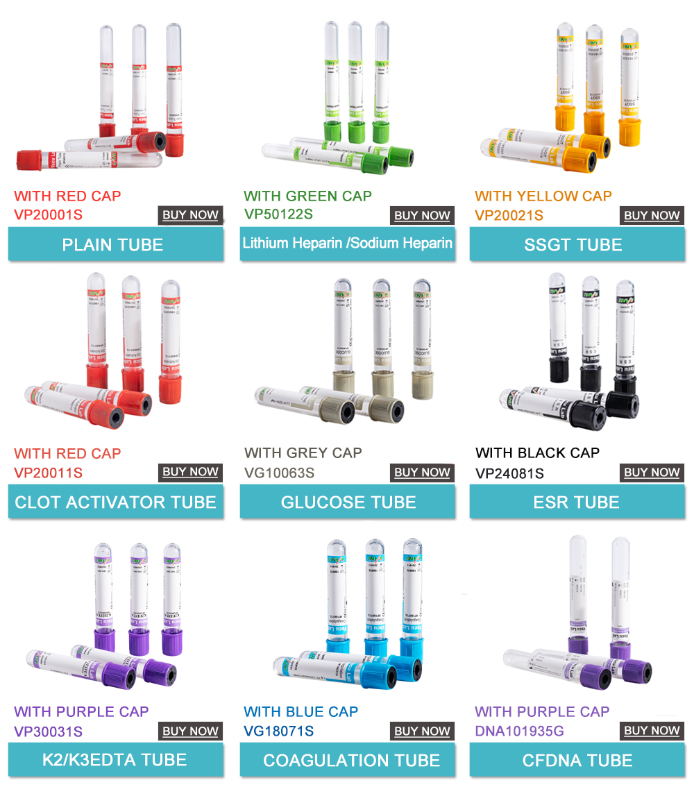 Medical No Additive Plain Tubes blood collection Specimen