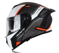 Feu arrière rouge à LED DOT Protecteur de tête à double lentille Casque de sécurité rabattable pour moto