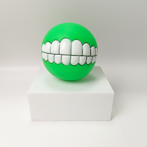 Fabrika Çıkışı Komik Evcil Hayvan Diş Desenli Toplar Sesli Köpek Oyuncakları Isırmaya Dayanıklı Dayanıklı Eğitim Çiğneme Oyuncağı Vinil Çevre Dostu - Product Image 5