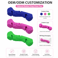 Jouet pour chien en caoutchouc de couleur personnalisée, non toxique, en forme de branche, avec texture naturelle pour la mastication quotidienne