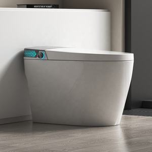 WC intelligent allongé en céramique de haute qualité avec télécommande, siège chauffant, fonction de séchage à l'air, à fixation au sol (S-trap) - Product Image 4