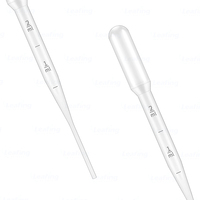 Pipette de laboratoire médicale jetable en plastique graduée 2ml 3ml 5ml 10ml Micro-pipette Pasteur compte-gouttes OEM Micropipeta