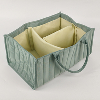 Offre Spéciale personnalisable velours côtelé momie couches organisateur grand doux détachable pépinière panier moderne poussette Nappy sac