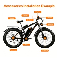 Kit de conversion de vélo électrique haute puissance 52V 2000W 3000W avec moteur à moyeu sans balais, écran LCD et câble étanche pour vélo électrique DIY