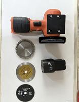 Meuleuse d'angle sans fil 16,8 V ultra-légère à moteur brossé avec interrupteur à gâchette, batterie 1,5 Ah 18 V et disque de coupe
