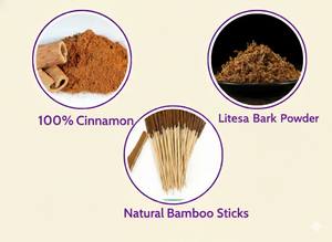 Bâtons d'encens à la cannelle de qualité supérieure de 30 cm, encens naturel d'aromathérapie, fait à la main, respectueux de l'environnement, parfum d'ambiance pour la maison, utilisation pour le yoga et la méditation - Product Image 2