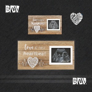 Ceyi Nouveaux cadeaux pour la fête des mères, annonces <span class=keywords><strong>de</strong></span> <span class=keywords><strong>grossesse</strong></span> pour le premier battement <span class=keywords><strong>de</strong></span> cœur, cadre photo en bois <span class=keywords><strong>de</strong></span> 6 pouces pour échographie, design moderne pliable <span class=keywords><strong>à</strong></span> fixer au mur - Product Image 3