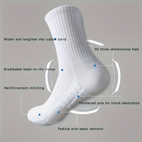 Échantillon gratuit OEM chaussette de sport épaisse et respirante avec emballage chaussette de sport de compression personnalisée avec logo