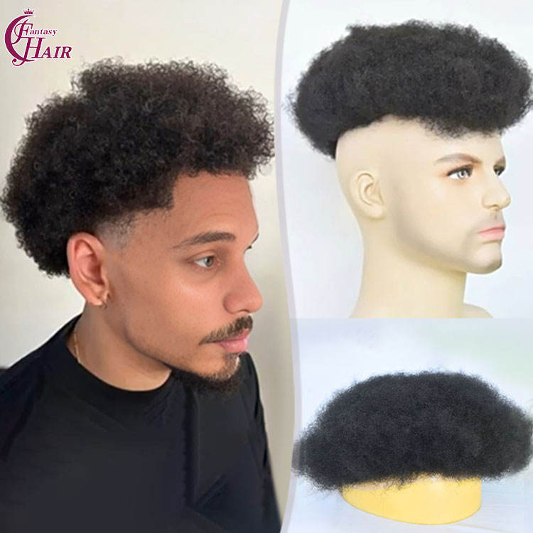 Hair Wigs for Black Men Natural Toupees Replacement Systems