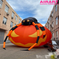 Personnage géant gonflable sur mesure en forme de citrouille, figurine gonflable de citrouille d'Halloween, accessoire de décoration gonflable pour une ambiance festive