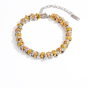 Pulseras de Moda, Oro de 18K, Acero de Titanio, Estilo Ligero y Lujoso, Joyería Estilo Instagram, Diseño de Cadena Multicapa - Product Image 5