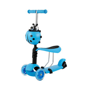 Hot Selling 3-in-1 Mini Elektrische Step Beetle Opvouwbaar Plastic PU Wielen Verstelbaar Stuur Zitje voor Kinderen - Product Image 3