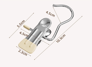 휴대용 내구성 있는 현대적인 스테인리스 스틸 금속 클립 옷걸이 다기능 의류 여행용 양말 바지 정리함 세탁용 고리 - Product Image 5