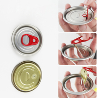 Tapa de botella de 2020 PET Tapa de lata pop abierta de aluminio y plástico Tapa de lata de extracción de 53mm de diámetro