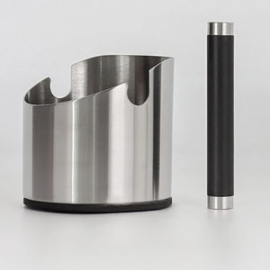 Scatola per la raccolta della schiuma del caffè in acciaio inossidabile con logo laser gratuito e base rigida - Product Image 2