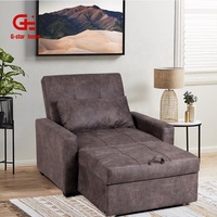 Moderne Einzels ofa garnitur Wohn möbel Klappbares Lazy Sofa Verstellbare Rückenlehne PU Leder Lounge Sessel Liege für Wohnzimmer