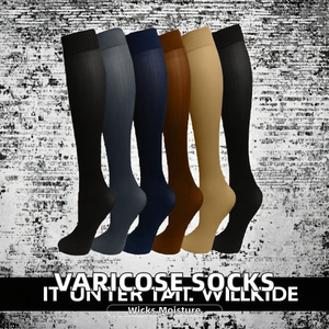 Bas de contention médicale pour hommes, style décontracté, respirant, antibactérien, antidérapant, avec logo personnalisable, pour l'automne et les varices - Product Image 3