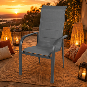 Chaise de jardin traditionnelle en Teslin de haute qualité, en aluminium métallique, pour l'extérieur, style ferme, atelier, anthracite <span class=keywords><strong>BENNOS</strong></span> BNS-100010A - Product Image 6