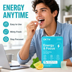 Tiras Orales de Energía de Marca Privada con Cafeína para Claridad Mental, Suplemento OEM de Disolución Rápida - Product Image 1