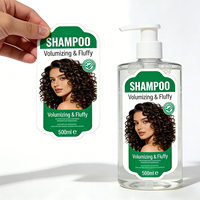 Étiquette de bouteille de shampoing imprimée en couleur, sur mesure, grande taille, finition brillante, autocollant adhésif pour après-shampoing, fournisseur de marques de premier plan PT