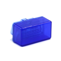 SETOCONT Transparenter Blauer 16-Pin OBD-Stecker 24V mit Rückseitiger OBD2-Abdeckung für OBDII-Diagnosegeräte 20 MM OBD-Gehäuse