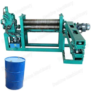 Automatic Wasted Oil Drum Barrel Cover And Barrel Body Cutter Iron Barrel Cutting And Flattening Machine for iron sheet