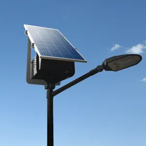 Lampu Jalan tenaga surya untuk proyek luar ruangan, lampu jalan tenaga surya profesional 12v, kontroler Lumens tinggi 25w 30w 35w 40w 45w 50w