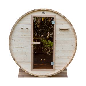 مصنع Keya 27 سنة مخصوصة بالكربون ساونا خارجية مع خشب 4/شخص غرفة ساونا مبللة في الهواء الطلق - Product Image 3