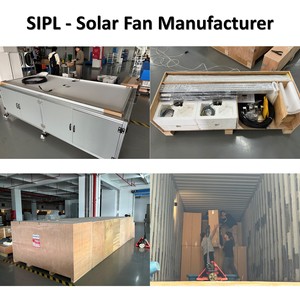 Ventilateur de plafond solaire industriel HVLS 3 mètres, commande intelligente par application, ventilateur de plafond solaire DC avec panneau solaire, ventilateur de refroidissement pour cantine d'usine - Product Image 5