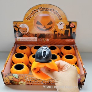 Novedad de Halloween 2025: Juguetes de Plástico Blandos de Calabaza con Cabeza de Fantasma Negra, Novedosos y de Gran Venta, para el Mercado Nocturno, Antiestrés, Unisex - Product Image 3